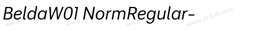 BeldaW01 NormRegular字体转换